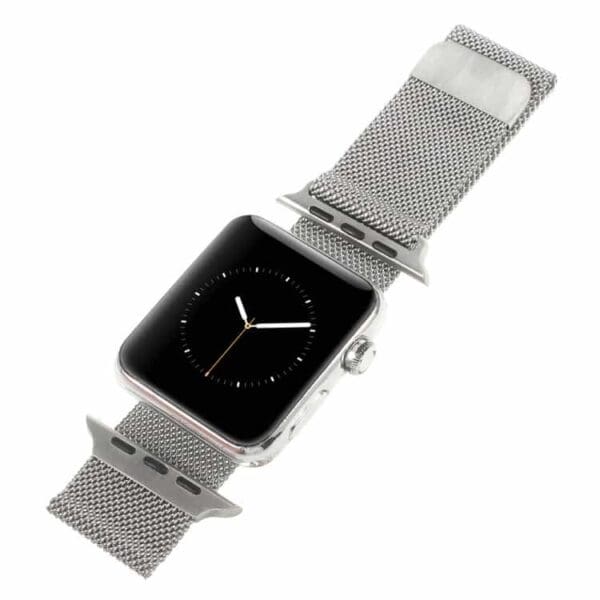 Apple Watch 42mm - 44mm Milanese Rustfrit Armbånd - Sølv