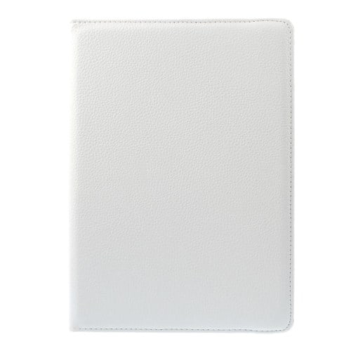 Ipad Air 2 (a1566, A1567) - 360 Graders Roterbart Stand Litchi Pu Læder Etui - Hvid