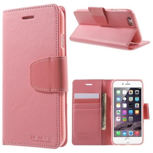 Iphone 6/6s - Newsets Mercury Snt Serie Pu Læder Etui - Lyserød