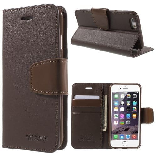 Iphone 6/6s - Newsets Mercury Snt Serie Pu Læder Etui - Kaffefarve