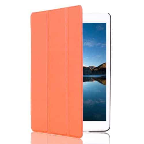 Ipad Mini 4 (a1538, A1550) - Smart Pu Læder Beskyttende Etui Med Tri-fold Stand - Orange