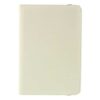 Ipad Mini 4 (a1538, A1550) - Cloth Skin Smart Pu Læder Etui Med Roterbar Stand - Hvid