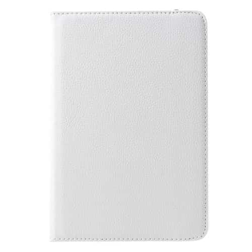 Ipad Mini 4 (a1538, A1550) - Litchi 360 Graders Pu Læder Stand Etui Cover - Hvid