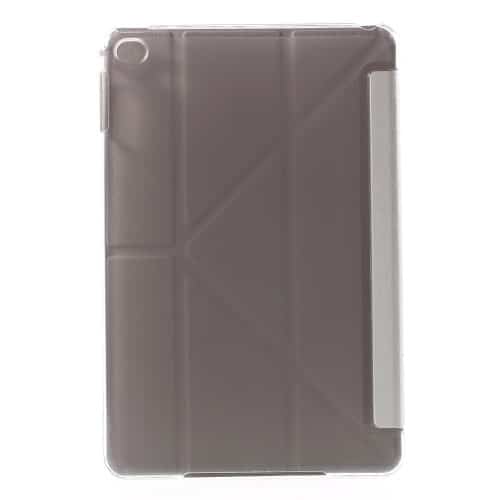 Ipad Mini 4  (a1538, A1550) - Silke Tekstur Origami Stand Pu Læder Smart Etui - Hvid