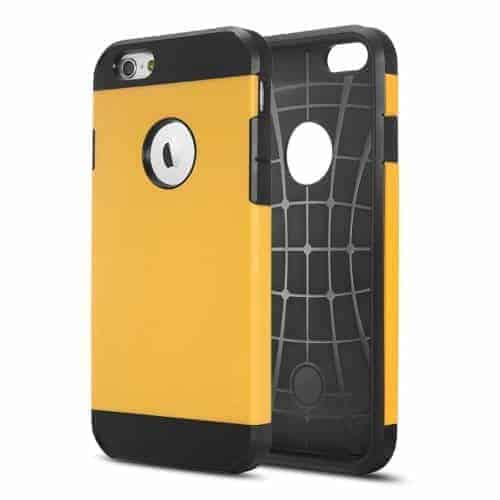 Iphone 6s Plus/6 Plus - 2 I 1 Holdbart Armor Pc Og Tpu Hybrid Etui - Gul