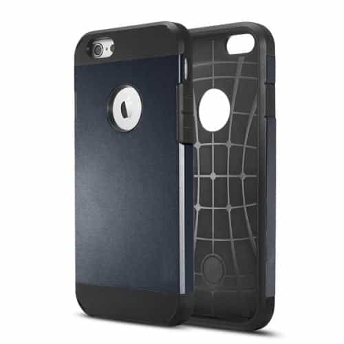 Iphone 6s Plus/6 Plus - 2 I 1 Holdbart Armor Pc Og Tpu Hybrid Etui - Mørkeblå