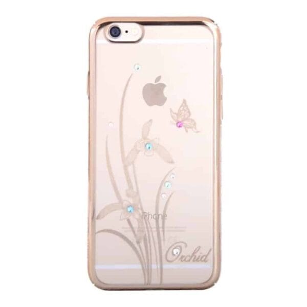 Iphone 6/6s - Kingxbar Deluxe Swarovski Pletteret Hard Etui - Smuk Orkidé