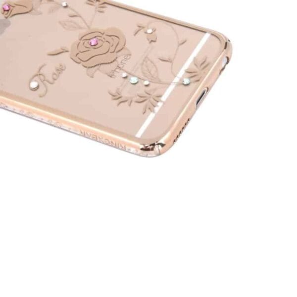 Iphone 6/6s - Kingxbar Deluxe Swarovski Pletteret Hard Etui - Charmerende Rose