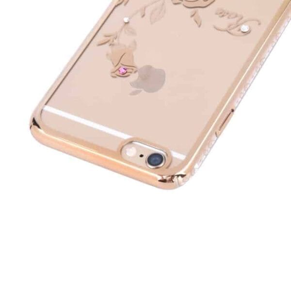 Iphone 6/6s - Kingxbar Deluxe Swarovski Pletteret Hard Etui - Charmerende Rose