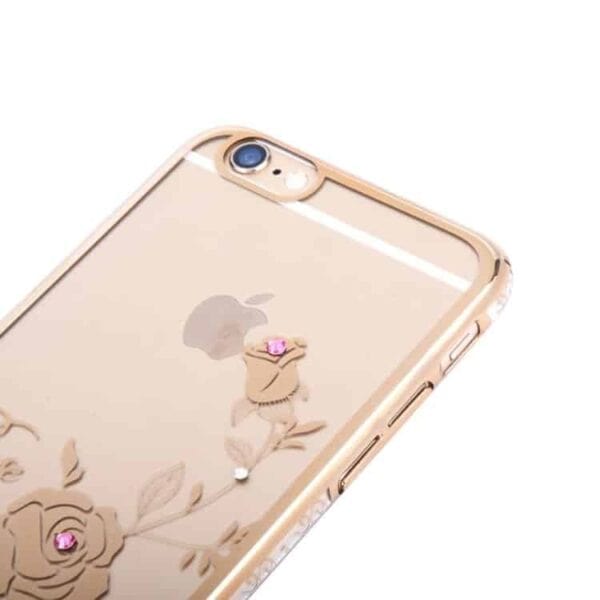 Iphone 6/6s - Kingxbar Deluxe Swarovski Pletteret Hard Etui - Charmerende Rose