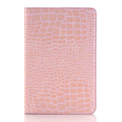 Ipad Mini 4 (a1538, A1550) - Krokodille Skin Pu Læder Flip Cover Pung Etui - Lyserød