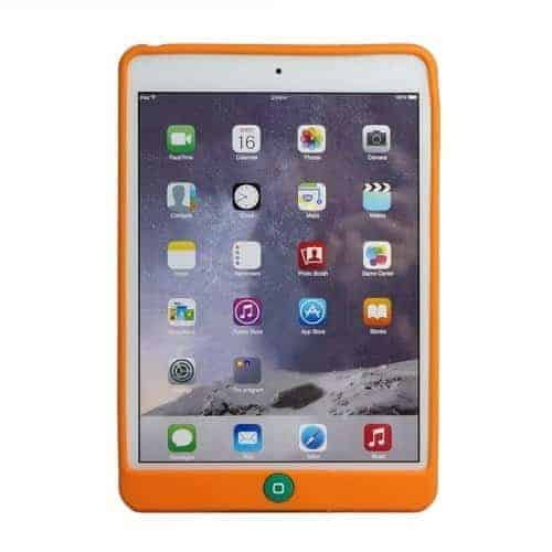 Ipad Mini 4 (a1538, A1550) - Blød Silikone Etui Med Home-knap Beskyttelse - Orange