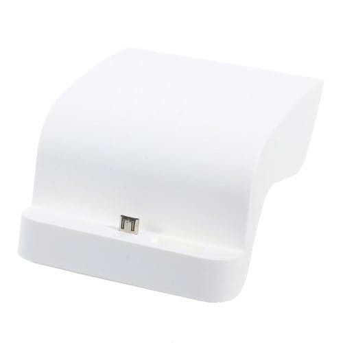 Micro-usb - S Shape Usb Dock Station Oplader Holder - Hvid