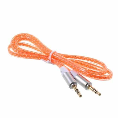 3.5 Mm Male To 3.5 Mm Male Universal Guldbelagt Lydkabel - Orange