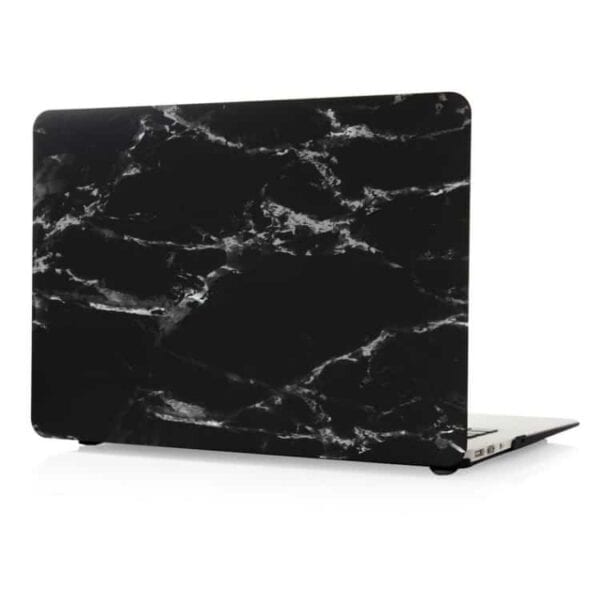 Macbook Air 11.6" - Marmor Mønster Hard Cover - Hvid / Sort