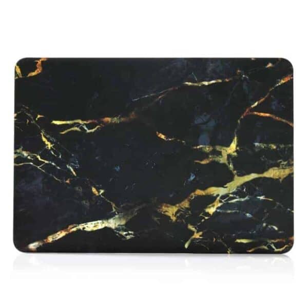 MacBook 12" med Retina - Marmor Mønster Hard Cover - Gul / Sort - Image 4