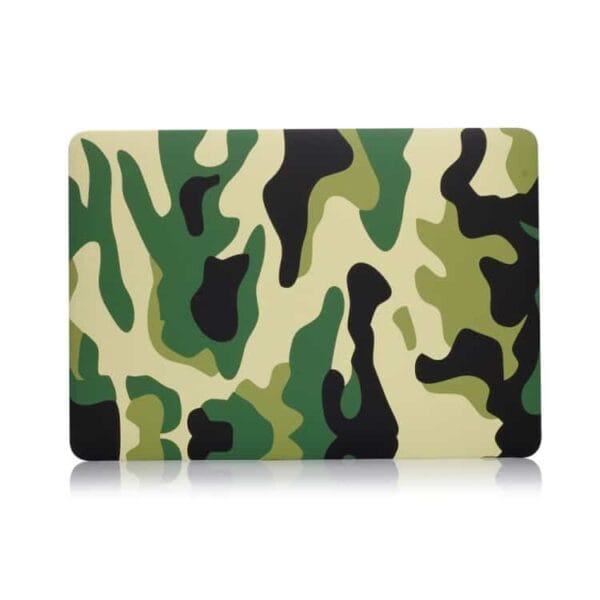 MacBook Pro 13" - Mønstret Hard Beskyttende Cover - Camouflage Mønster / Grøn - Image 3