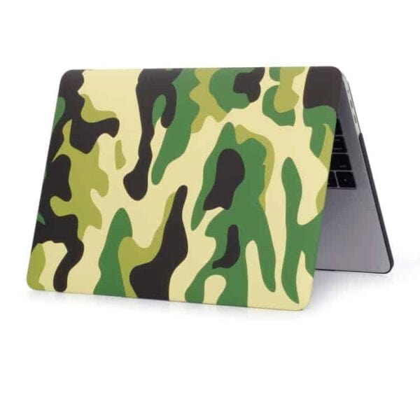 MacBook Pro 13" - Mønstret Hard Beskyttende Cover - Camouflage Mønster / Grøn - Image 4