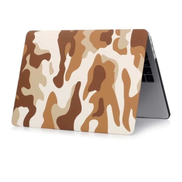 MacBook Pro 13" - Mønstret Hard Beskyttende Cover - Camouflage Mønster / Brun - Image 4