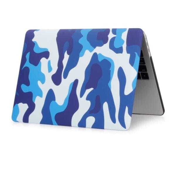 MacBook Pro 13" - Mønstret Hard Beskyttende Cover - Camouflage Mønster / Blå - Image 4