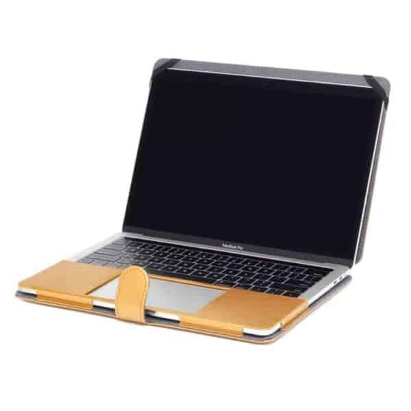 MacBook Pro 13" - PU Læder Etui med Skindmønster - Guld - Image 4