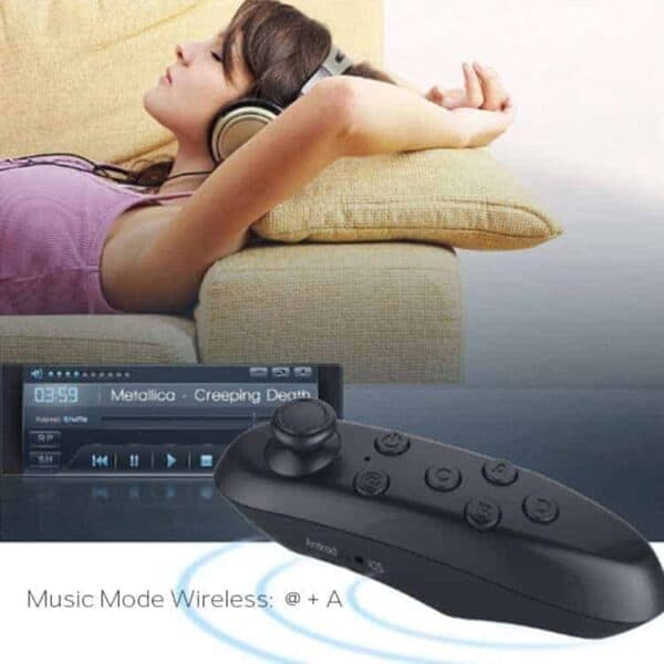 Bluetooth Remote Controller Mini Wireless Gamepad Mouse For Ios & Android Vr Box - Black