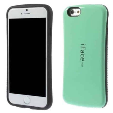 Iphone 6/6s - Superb Iface Blankt Pc Og Tpu Hybrid Cover - Cyan