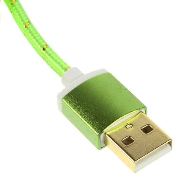 Premium 1.5m Micro Usb Charge Sync Woven Kabel - Grøn