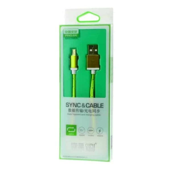 Premium 1.5m Micro Usb Charge Sync Woven Kabel - Grøn