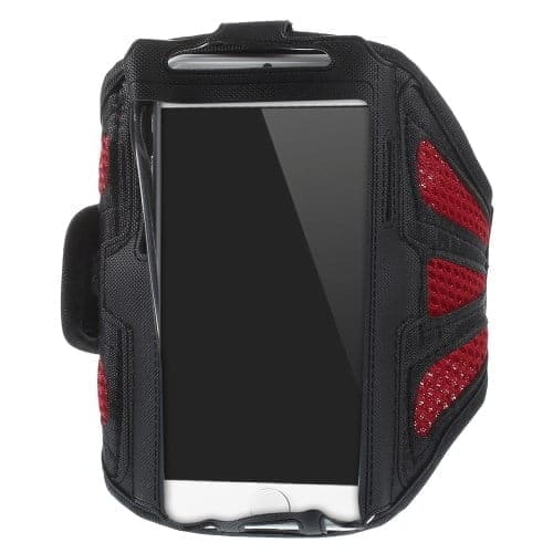 Iphone 6 / 7 / 6s / 7s / Galaxy S5 / S4 / S3 - Svedabsorberende Sportsarmbånd Etui - Rød