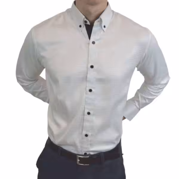 Tailormade – Skjorte Hvid Silke Tailormade - Skjorte Hvid Silke