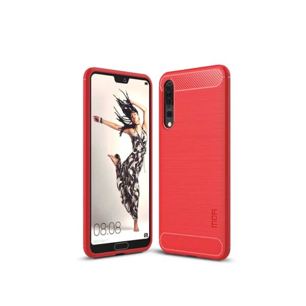 Huawei P20 Pro Fiber Tekstur Tpu Cover - RØd