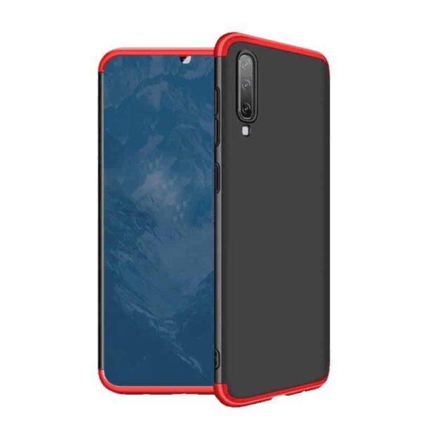 Samsung Galaxy A70 360 Beskyttelsescover Sort/rød