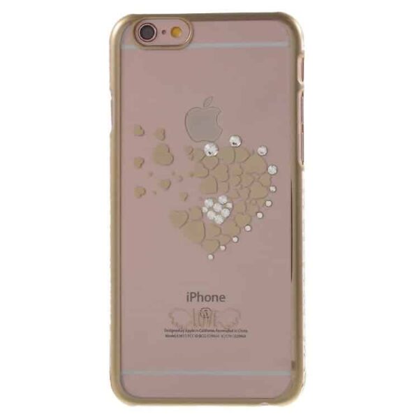 Iphone 6/6s Plus - Kavaro Swarovski Diamant Sommerfugl Hard Etui - Guldfarve