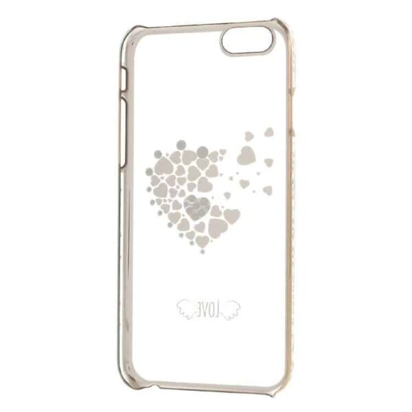 Iphone 6/6s Plus - Kavaro Swarovski Diamant Sommerfugl Hard Etui - Guldfarve
