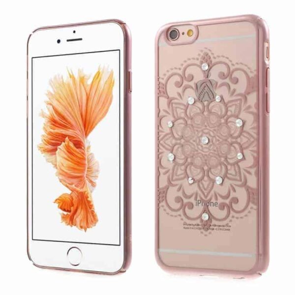Iphone 6/6s Plus - Kavaro Swarovski Rosaguld Belagt Pc Hard Etui - Mandala Mønster