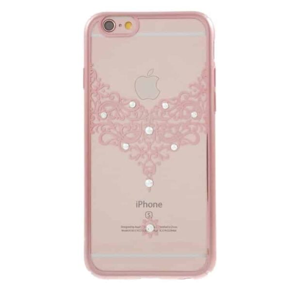 Iphone 6/6s Plus - Kavaro Swarovski Rosaguld Belagt Pc Hard Etui - Halskæde