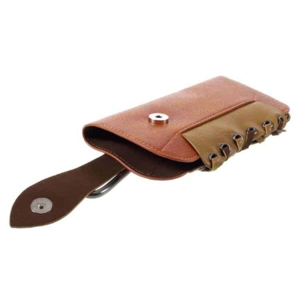 Iphone 6s Plus/6 Plus - Ydre Pu Læder Lomme Etui + Karabiniere - Brun