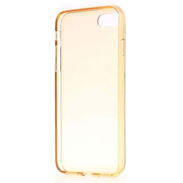Iphone 7 - Gennemsigtig Tpu Beskyttende Etui - Gold