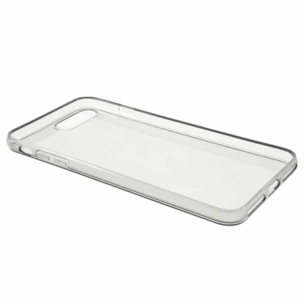 Iphone 7 Plus - Klart Blankt Gummi Tpu Cover - Grå
