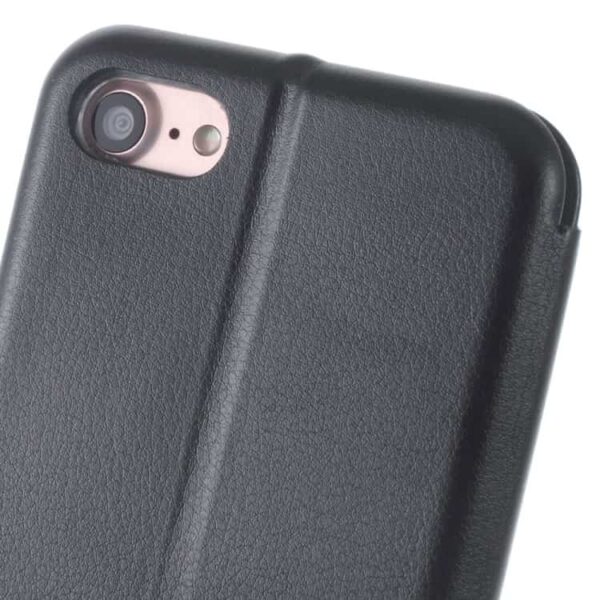 Iphone 7 - Magnetisk Pu Læder Stand Etui - Sort