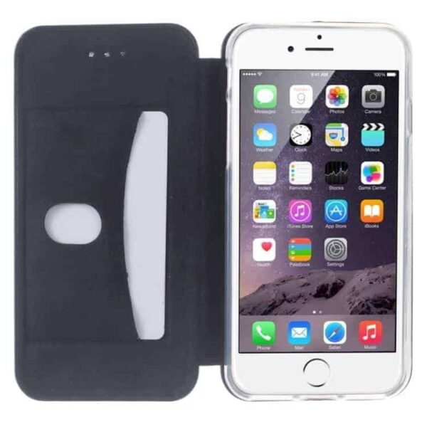 Iphone 7 - Magnetisk Pu Læder Stand Etui - Sort