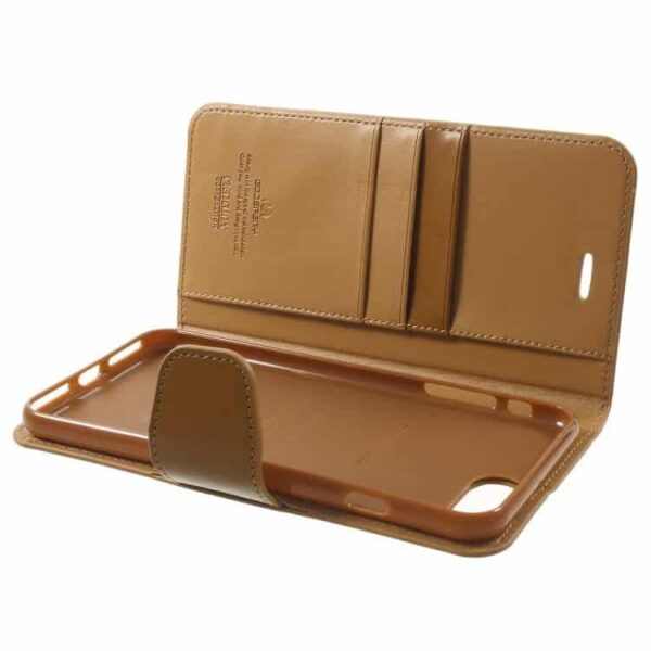 Iphone 7 Plus - Mercury Goospery Sonata Diary Pu Læder Cover Med Kortslots - Brun