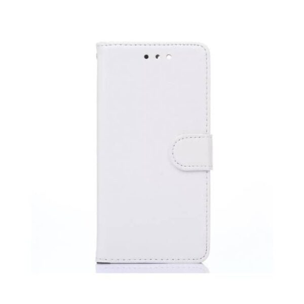 Iphone 7 Plus - Crazy Horse Pu Læder Cover Med Pung Og Kortslots - Hvid