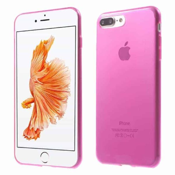 Iphone 7 Plus - Ultra Tyndt Tpu Back Cover - Rosa