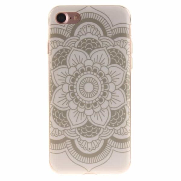 Iphone 7 - Blødt Tpu Imd Mønstret Cover - Henna Lotusblomst