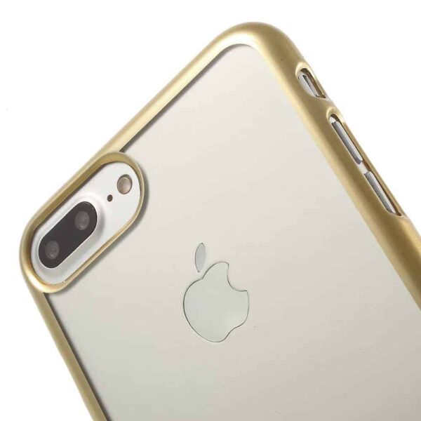 Iphone 8 Plus - Klart Gummi Cover - Mercury Goospery - Guldfarve