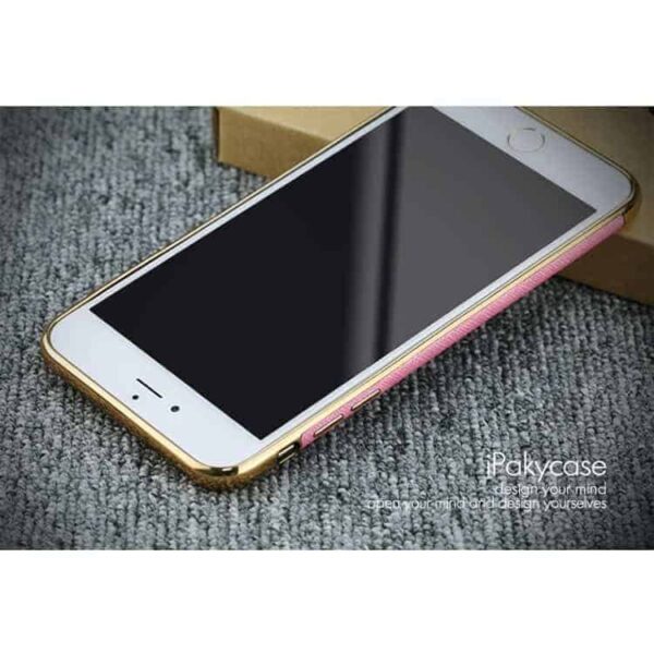 Iphone 7 Plus - Ipaky Kryds Tekstur Pu Læder Overtrukket Tpu Cover - Rosa