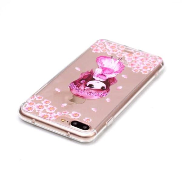 Iphone 7 Plus - Tpu Kanter Og Akryl Back Hybrid Cover - Kærlig Pige