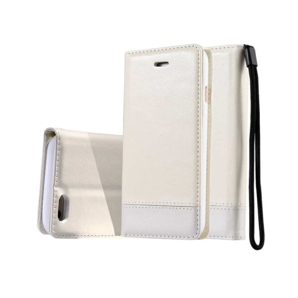 Iphone 8 - Kunstlæder Cover Med Kreditkort Holder Og Stå-funktion - Hvid